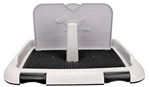 QIRG Trainingstoilette, Hundetoilette Indoor für Rüden für kleine Hunde(Black)