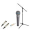 SUBZERO Dynamic Vocal Microphone with Boom Stand and Cable 11B