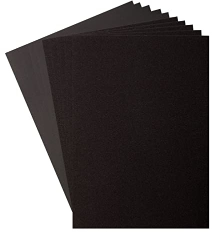 Florence Papier cartonné (216 g/m²) et papier pailleté (250 g/m²), noir, A4, 10 feuilles, pour scrapbooking, fabrication de cartes, découpe et autres travaux manuels, 800208-020