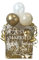 Geldgeschenk, Geschenkverpackung, Hochzeitsgeschenk, Personalisierte Ballonbox, gefüllt mit Konfetti und Ballons, Golden Pearl