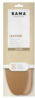 Bama Semelles intérieures en cuir Inserts absorbant les chocs pour plus de confort Semelles de qualité pour adultes 1 paire - 46/47 EUR Beige