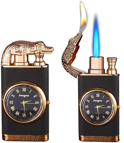 Lot de 2 briquets tempêtes, double flamme, coupe-vent, rechargeables, pour l'extérieur, le camping et la survie (sans gaz)