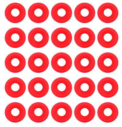 25 juntas de silicona para sellar anillos de goma, repuesto de arandela disponible para botella con tapa oscilante, sellos para botellas de cerveza caseras, color rojo
