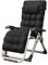 TRIOBLADE Outdoor Reclining Zero Gravity Chair with Cup Holder & Cushion, Adjustable Sun Loungers Folding Recliner Garden Chairs for Patio Garden Beach Support 200kg (Black)