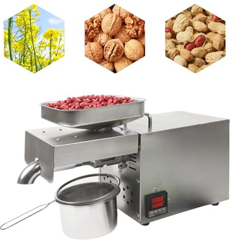 Machine Automatique d'extraction d'huile avec Contrôle Numérique de la Température Presse à Huile Expulseur d'huile Automatique pour Graines Oléagineuses à Haute Teneur en Huile (25%+)