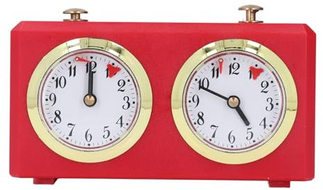 Asixxsix Orologio da Scacchi Analogico retrò, Timer da Gioco, Orologio da Scacchi Meccanico Senza Batteria, Orologio da Scacchi Analogico Meccanico Professionale per Scacchi Cinesi,