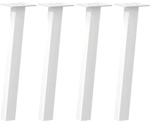 vidaXL Couchtischbeine 4 STK. Weiß 42 cm Stahl