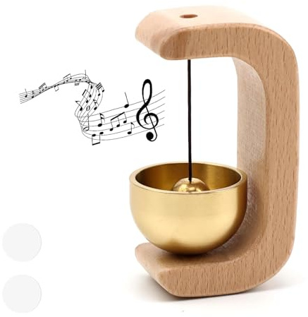 MUNTE Timbre Puerta de Madera, Campana para Abrir Puertas Forma-C, Timbre Magnético Puerta con Cinta de Doble Cara, Tono de Llamada Agradable, para Frigoríficos, Salas de Estar, Cafeterías