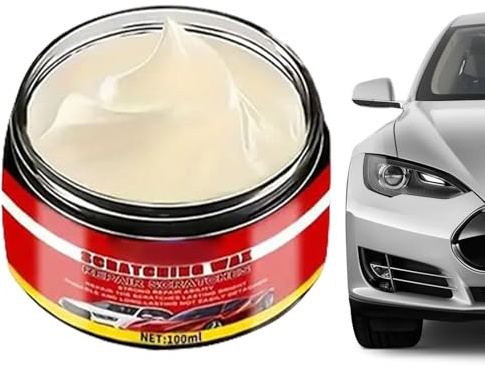 Automotive Stripe Repair Wax - 100 ML fast lackrengöring, hållbart lackskydd, svampapplikator | inomhus bil RV båt med detaljer en restaurering av