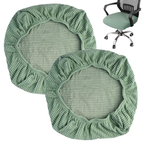 2 Piezas Funda Silla Escritorio 38-50 cm, Elásticas Universales Fundas Sillas Ajustables, Lavables y Antideslizantes Funda Oficina, Extensibles Funda Asiento Silla para Oficina, Comedor y Bar