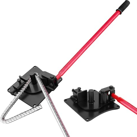 1–16mm Stabstahl-Biegemaschine mit Lager, 180° Heavy-Duty Stahlbieger für Bewehrungsstahl, Rundstahl und Flachstahl, Kraftsparendes Design