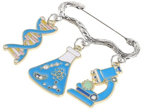 YARNOW Broche Scientifique Microscope en Émail, Épinglette Adn Biologique, Accessoire Laboratoire Ludique pour Adultes, Bijou Microscopique Décoratif, Présent Fête Scolaire, 1 Pièce