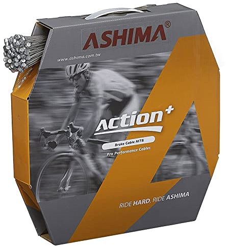 Ashima Mtb Universale Action+ Slick Brake Cable 100 Units 1.5 x 1700 mm
