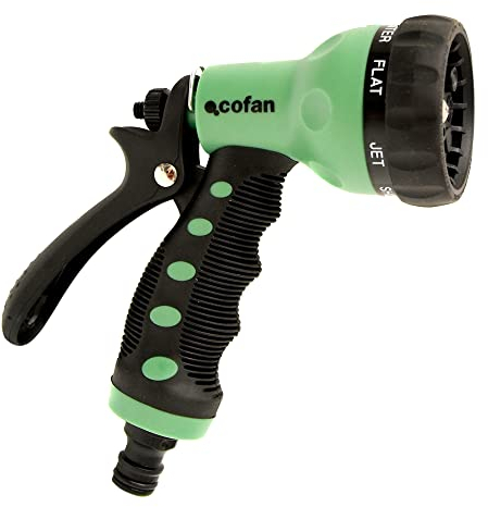 Cofan Pistola per irrigazione di ABS | 7 posizioni di nebulizzazione | Per innaffiare le piante o l'erba