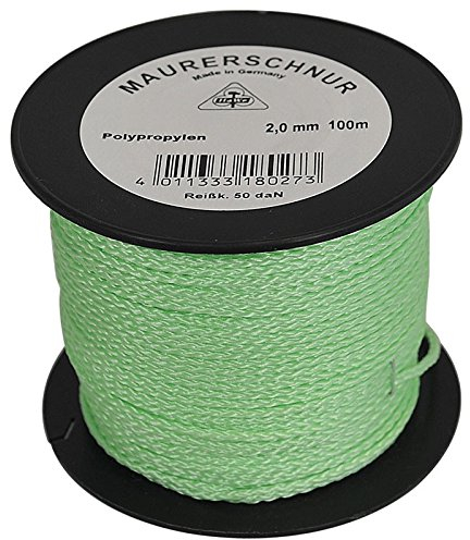 HaWe 18.024 Maurerschnur 100mx2mm aus Polypropylen in Leuchtgrün