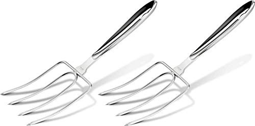 Stainless Steel Turkey Lifter,Set of 2 Heavy Roasted Turkey Meat Forks For Thanksgiving