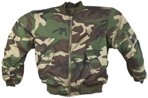 Mil-Tec Herren Ma1 Jacke, Woodland, L EU
