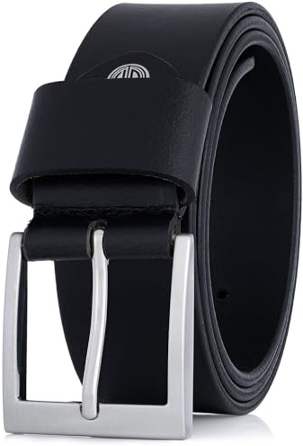 Lindenmann- Cinturón de cuero para hombre/cinturones hombres mann, xxl, negro, 3931, de color/color: negro; tamaño: 140