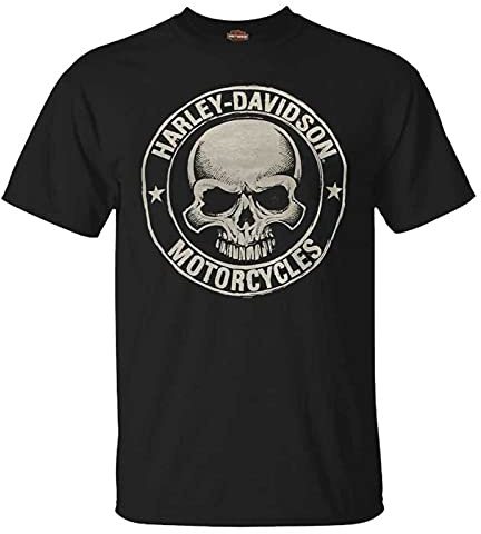 Harley-Davidson Men's H-D Skull Badge Short Sleeve T-Shirt Black. 30298293