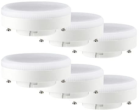 NCC-Licht Lot de 6 ampoules LED 10 W GX53 mat 932 lm Blanc chaud 2700 K.