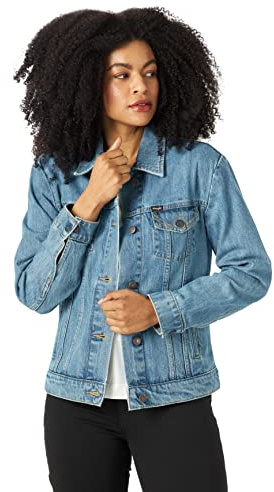 Wrangler Women's Relaxed Fit Memory Maker Jean Jacket, Basin, Medium