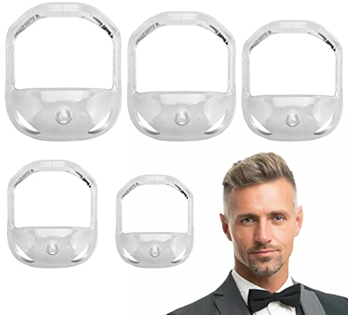SPEACOUR 5 Stück Bartformer Schablone Bart Shaping Werkzeug Bart Styling-Schablone Transparent Bart Former Bart Rasiervorlage Spitzbart-bart-Former Bartschneider Rasierschablone Set für Männer