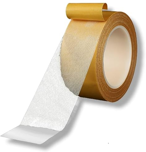 PfX Extrem Starkes Doppelseitiges Premium Gewebe Klebeband [10m] - Neue 2025 Version - Perfekt als Teppichklebeband und für Strukturierte Oberflächen - ACHTUNG EXTREM STARK! (10m)