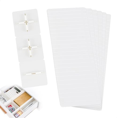 duozoanz Separadores de Cajones Ajustables, Organizador de Cajones, Divisores de Cajones para Cocina y Ropa, Organizador Cajones Universal, Drawer Organizer con Compartimentos, 9 Piezas