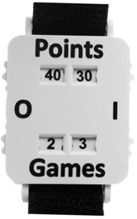 perfeclan Compteur de score de poignet pour tennis, tableau de score de tennis de table, bracelet compteur de ajustable et multifonctionnel pour football et, Blanc