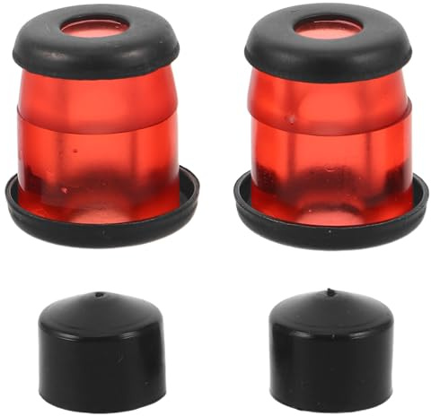 iplusmile Kit de Bushings de Skateboard Transparents Rouges Amortisseurs pour Trucks Rondelles Pivotantes, Kit de Bagues Absorbant Vibrations pour Longboard et Skateboard, Accessoires