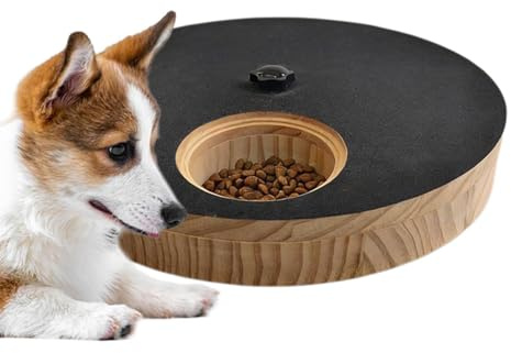 Générique Tavolo da grattare per cani | Giocattolo rotante in legno con scatola per prelibatezze | per grattare regolabile per unghie di cane, per toelettatura delle zampe canine, cura della