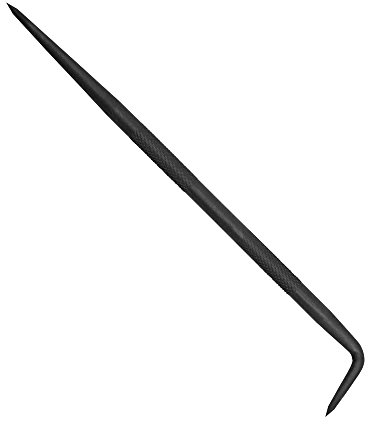 STEINLE R43 Reißnadel aus Stahl gehärtet und brüniert 165 mm gerade / 90° gebogener Spitze aus einem Stück. mit gerändelt Griffstück