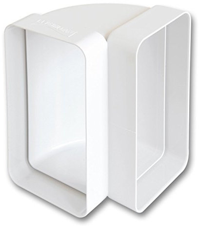 La Ventilazione CCV126B Curva Verticale in ABS per Tubo Rettangolare, 120x60 mm