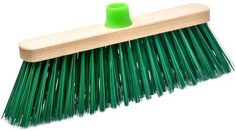 Apex Scopa da Esterni con Setole Extra-Resistenti – Assicella in Legno, Leggera e Pratica, Ideale per Balconi, Terrazzi e Vialetti