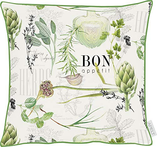 APELT Dekokissen Kräuter grün