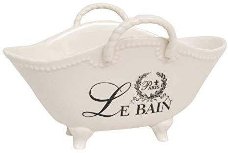 Biscottini Accessori per Il Bagno Portaoggetti in Porcellana, Portaoggetti per Doccia Contenitore portaoggetti a Forma di Vasca da Bagno retrò Forma Unica