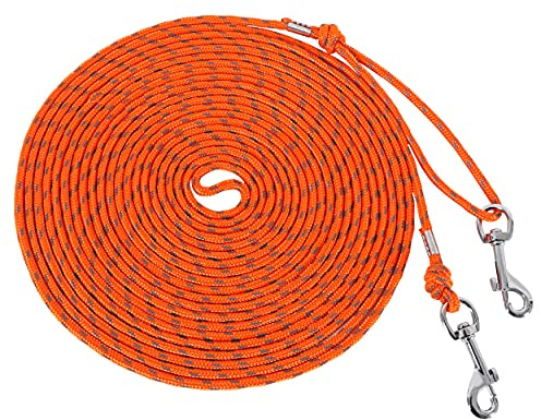 Reflective Cat Leash -30FT Cat Cable Out Escape Proof Walking Leads Yard Long Durable Safe Personalized Extender Leash Traning Play Outdoor for Puppies/Kittens/Rabbits/Small Animals