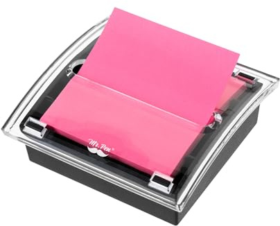 Mr. Pen Pop Up Sticky Note Dispenser, 3 x 3, Black, Sticky Note Dispenser, Sticky Note Holder for Desk, Clear Top