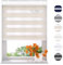 Radeco® Doppelrollo mit Kassette 150 x 175 cm (BxH) leinen, Blickdicht oder Transparent, ohne Bohren möglich, doppelrollo wandmontage, Duo Rollo, doppelrollo 150 cm breit