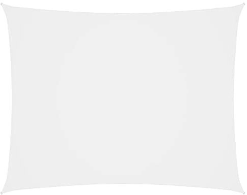 Annlera Voile d'ombrage blanc - Rectangulaire - Protection contre les intempéries - Voile d'ombrage - Protection UV - Angle droit - En tissu Oxford - 3 x 4 m