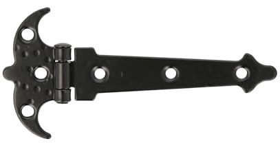 Amig - Bisagra Reforzada - Dos Palas - Negro - Acero punteado - Estilo: Rústico - Forja para Puertas Abatibles Lisas - Entrada y Paso Exteriores e Interiores, y Armarios - Medidas: 120 mm