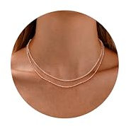 ORAZIO Layering Halskette Kette Rosegold Damen Silber 925 Damen Ketten Halskette Damen Ketten Choker Kette Damen Ketten Schmuck Rosegold