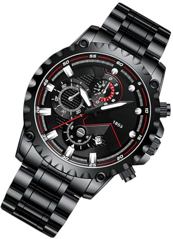 Clásico para hombres, relojes de vestir para hombres | Articulación para hombre Big Face | Reloj luminoso resistente al agua para negocios y ocio, a, Siehe Beschreibung, Pulsera