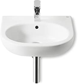 Roca,Meridian,Lavabo de porcelana mural,Blanco,500mm x 460mm x 150mm,A325244000