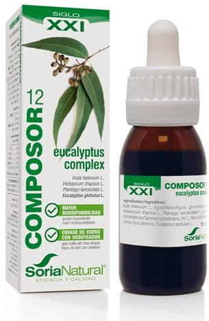 Soria Natural Composor 12 Eucalyptus Complex – Con Eucalipto, Helenio, Gordolobo, Llantén y Vitamina C – Ayuda a la Respiración - Ayuda a Despejar la Nariz en Caso de Congestión - Expectorante - 50ml