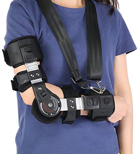 Ellenbogenorthese, verstellbare, Verstellbare Ellenbogenschiene, atmungsaktive Rehabilitationsstütze für Ellenbogenfrakturen Universal-Ellenbogenorthese mit Sling Stabilizer-Schiene für den Arm