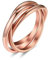 Bestyle 3er Ring Edelstahl Wickelring Damen Rolling Rings Fingerring Ehering Verlobungsring Ring Für Frauen Rosegold 54.4(17.3)