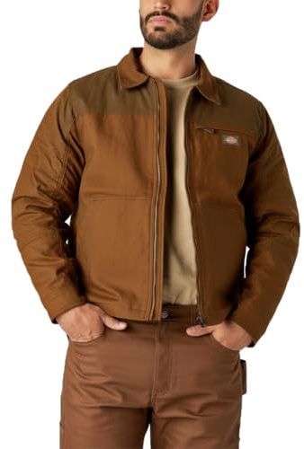 Dickies Tradebuilt Wax Coated Canvas Service Jacket, BROWN DUCK, 2X