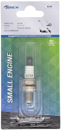 TORCH Zündkerze AC6R Ersetzen für NGK 3365/CMR6H,Ersetzen für BOSCH USR7AC, 0 242 035 500, 02420356500, für HON DA 31916Z0H003, für Stihl FS90 FS100 FS40 FS50 FS56 HL90 HL110 HT100 KM90 BR500