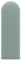 DecoNest Wandkissen, Wandpolsterung, Wanddekoration, ovales Bettkopfteil, 3D-gepolstertes Wandpaneel 20 x 80 cm Mintfarben